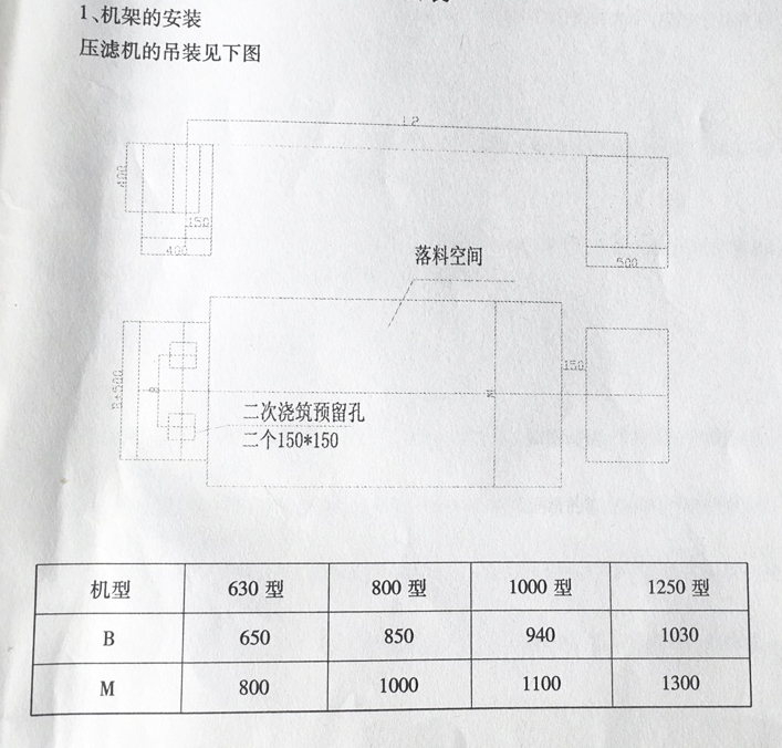 压滤机机架安装